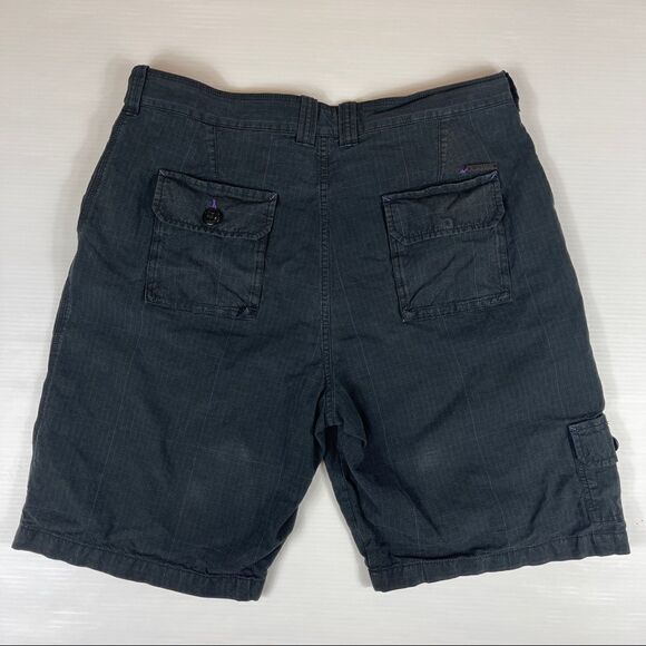 Billabong Design Works Shorts Black Cargo Outdoors Casual Men's 36 Flat Front - Picture 2 of 11